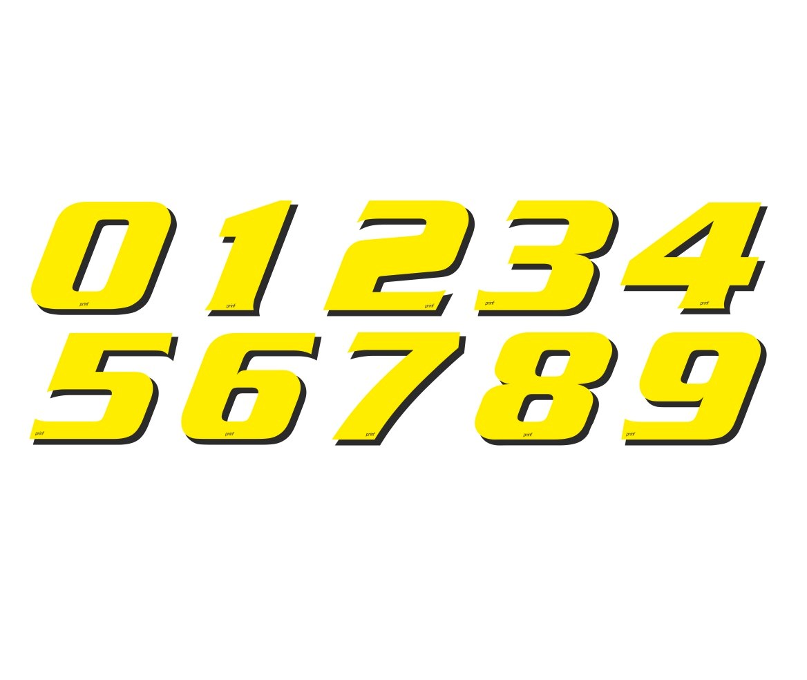 Φωτογραφία προϊόντος: ΑΥΤΟΚΟΛΛΗΤΑ KIT YELLOW NUMBERS 0-9 NUM115YP| PRINT
