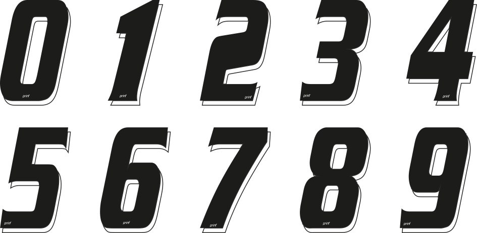 Φωτογραφία προϊόντος: ΑΥΤΟΚΟΛΛΗΤΑ KIT BLACK NUMBERS 0-9 NUM178BKP| PRINT