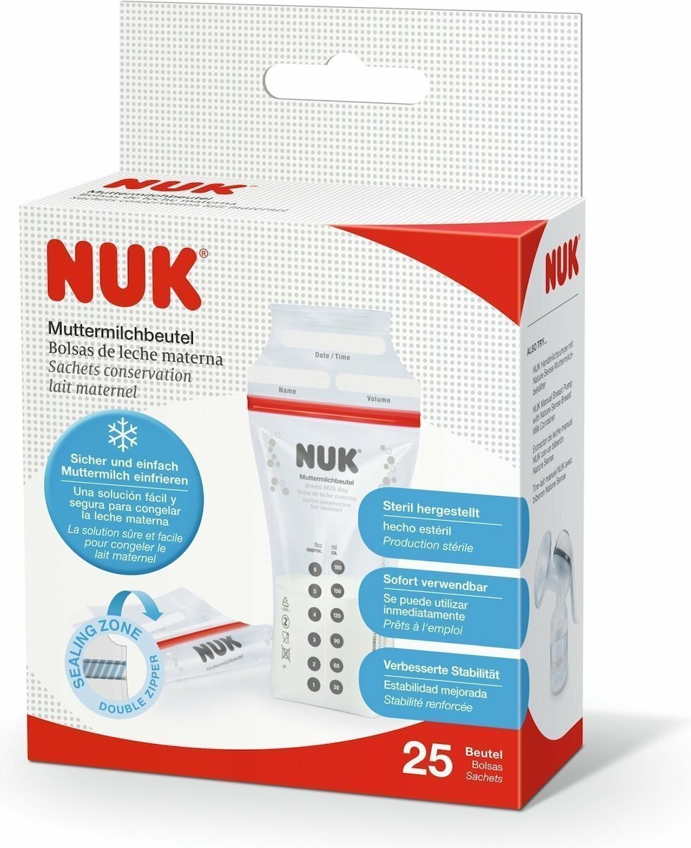 Φωτογραφία προϊόντος: NUK Σακουλάκια Αποθήκευσης Μητρικού Γάλακτος 25 τεμχ