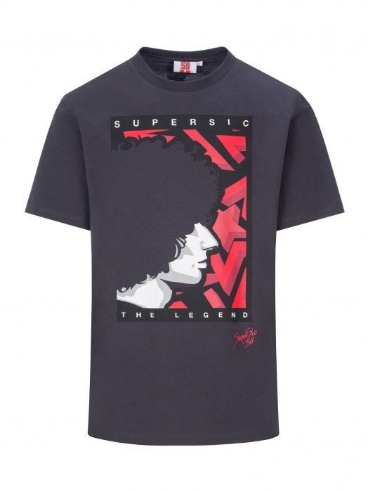 Φωτογραφία προϊόντος: T-SHIRT SUPERSIC ANTHRACITE 58 STAR PRINT 2035005| MARCO SIMONCELLI