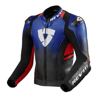 Φωτογραφία προϊόντος: ΜΠΟΥΦΑΝ ΔΕΡΜΑΤΙΝΟ JACKET QUANTUM 2 BLUE-NEON RED FJL122| REV'IT
