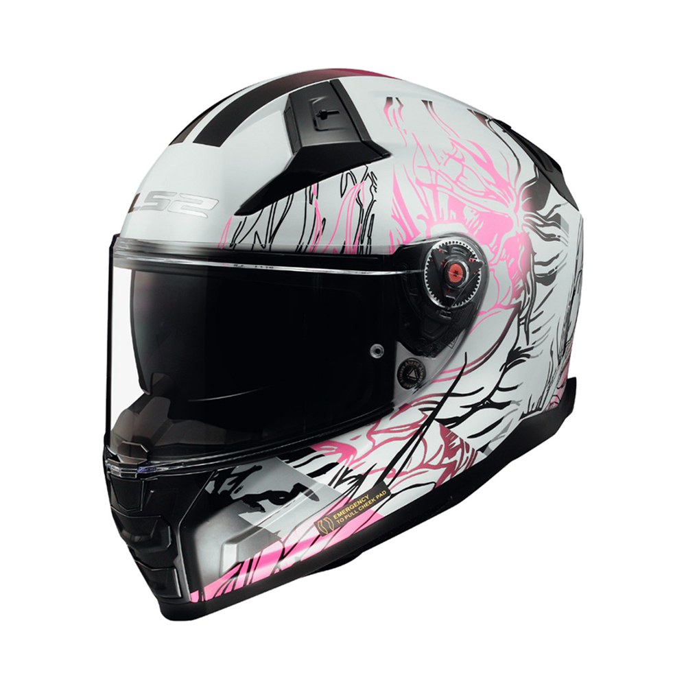Φωτογραφία προϊόντος: ΚΡΑΝΟΣ FULL FACE VECTOR II FF811 DARFLO WHITE PINK ECE 22.06| LS2