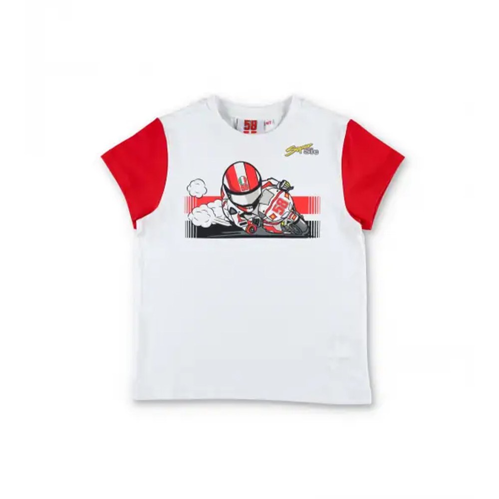 Φωτογραφία προϊόντος: ΠΑΙΔΙΚΟ T-SHIRT CARTOON SUPER SIC WHITE 2435008| MARCO SIMONCELLI