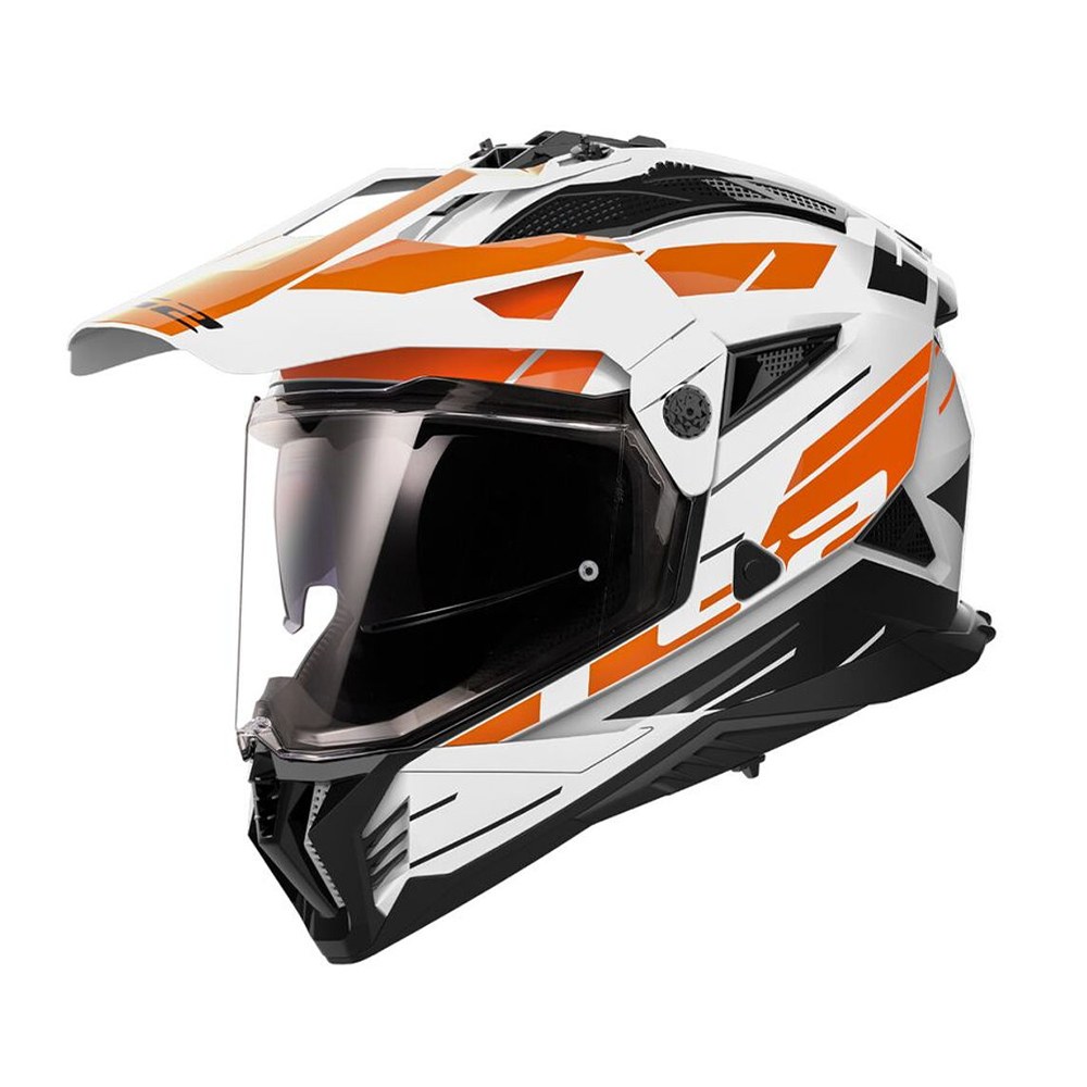 Φωτογραφία προϊόντος: ΚΡΑΝΟΣ DUAL MX702 PIONEER II NAMIB GLOSS WHITE/ORANGE ECE 22.06 | LS2