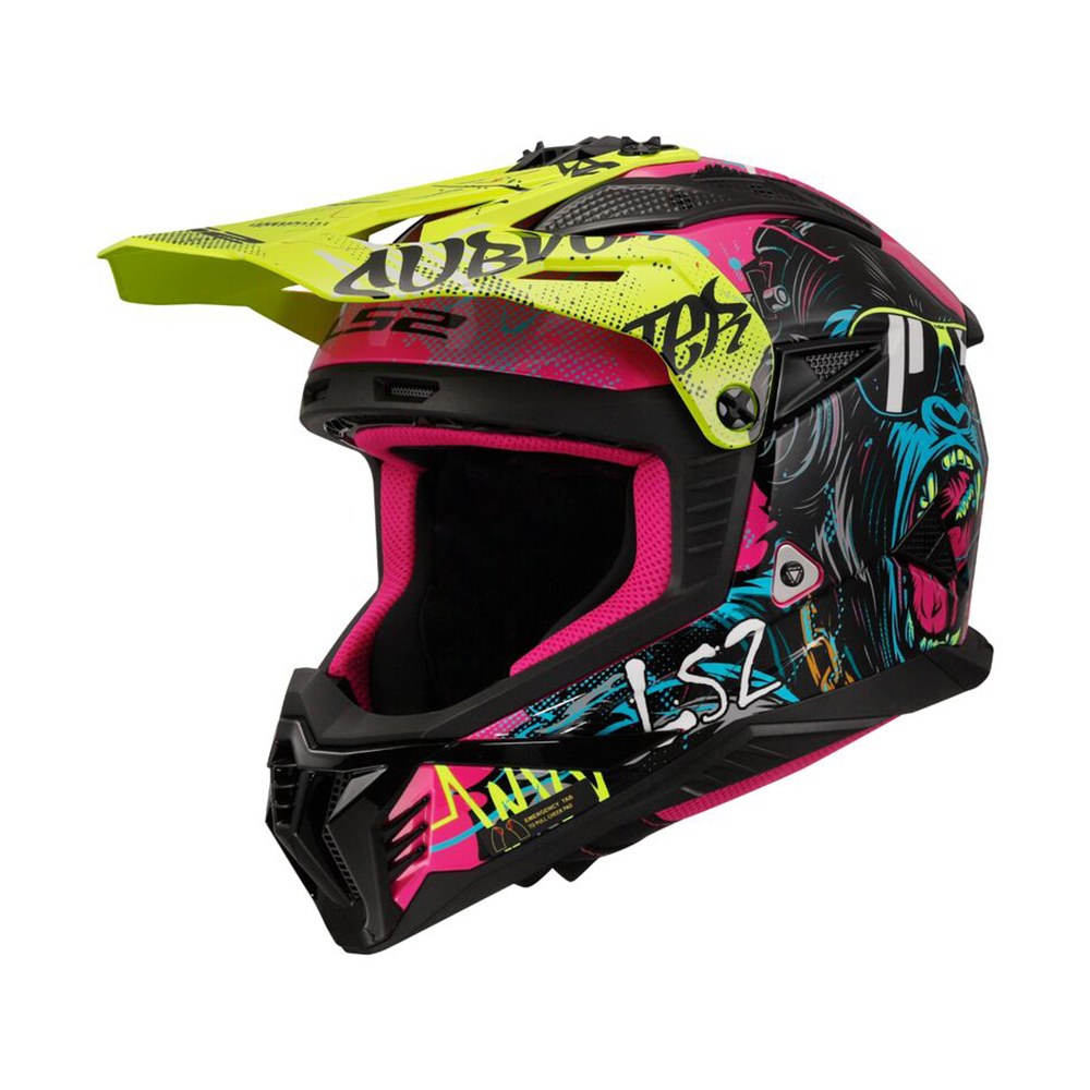 Φωτογραφία προϊόντος: ΚΡΑΝΟΣ MX708 FAST II GORILLA PURPLE H-V YELLOW ECE 22.06 | LS2