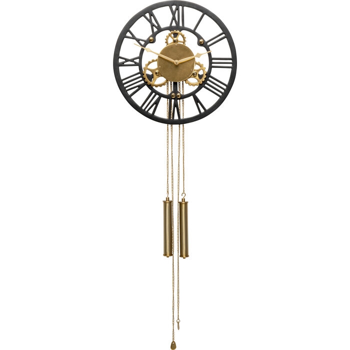 Φωτογραφία προϊόντος: KARE Ρολόι Τοίχου Clockwork Εκκρεμές Μεταλλικό Χρυσό 46x4x126εκ - Μαύρο - 46Μx4Πx126Υ
