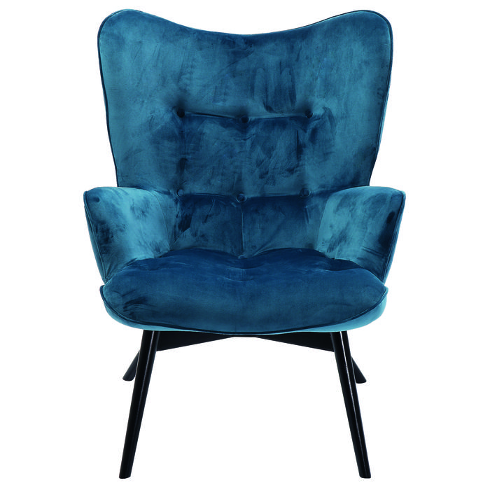 Φωτογραφία προϊόντος: KARE Πολυθρόνα Vicky Velvet Μπλε 59x63x92εκ - Μπλε - 59Μx63Πx92Υ