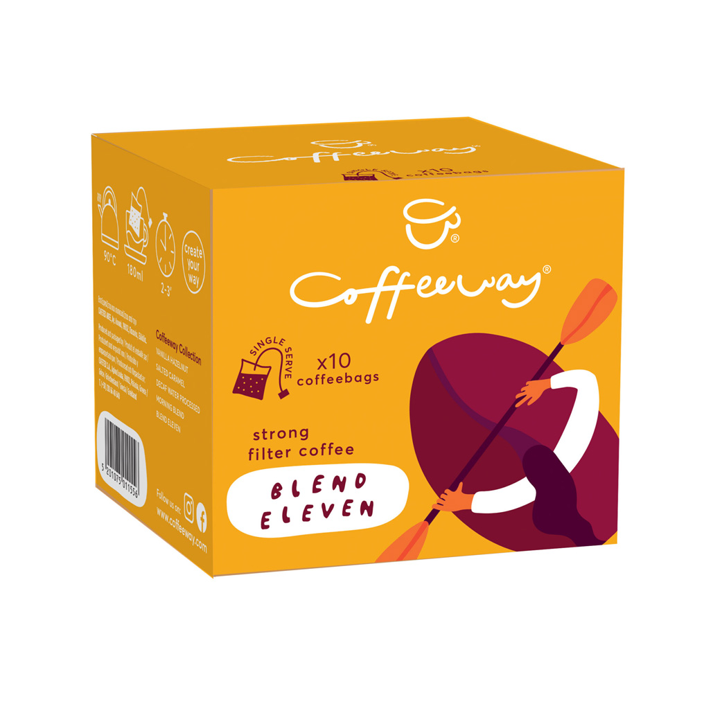 Φωτογραφία προϊόντος: Καφές φίλτρου Coffeeway ατομικά φακελάκια Blend Eleven 10 τεμ. x 7,5 γρ.