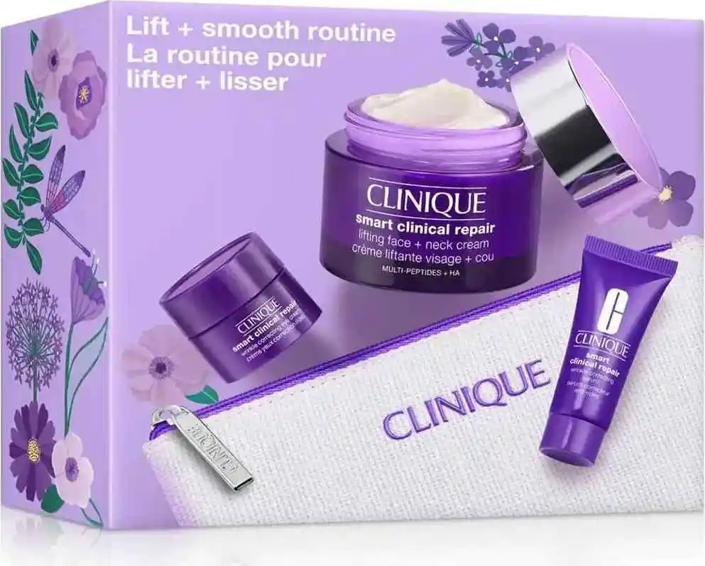 Φωτογραφία προϊόντος: Clinique Lift+Smooth Routine Skincare Σετ Περιποίησης Προσώπου: Clinique Smart Clinical Repair™ Lifting Face + Neck Cream 50 ml + Clinique Smart Clinical Repair™ Wrinkle Correcting