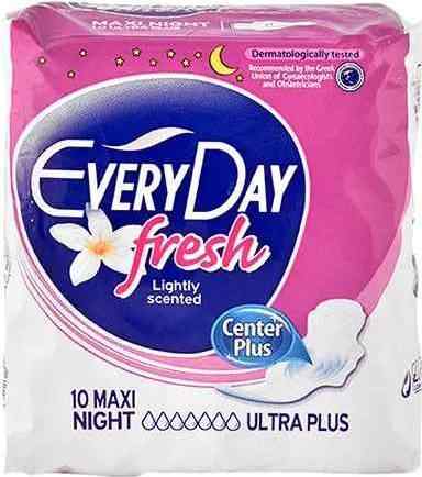 Φωτογραφία προϊόντος: EVERYDAY Every Day Ultra Plus Maxi Night Fresh Σερβιέτες με Φτερά 10τμχ
