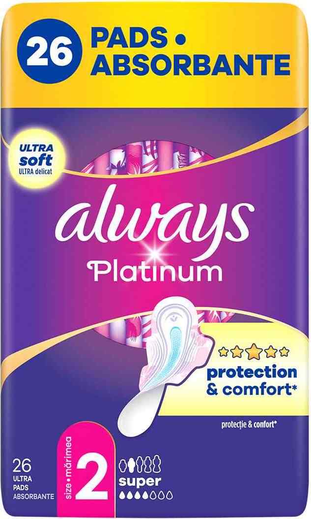 Φωτογραφία προϊόντος: Always Σερβιέτες Platinum Super Size 3 - 26τμχ