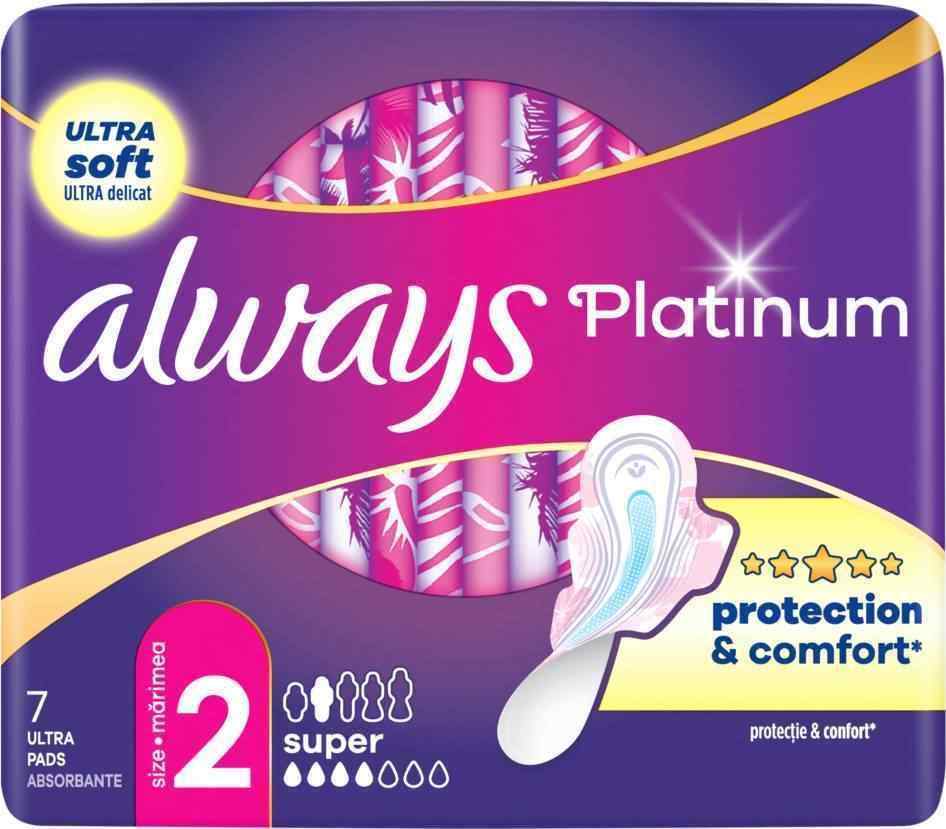 Φωτογραφία προϊόντος: Always Σερβιέτες Ultra Platinum Long Plus Size 2 - 7τμχ