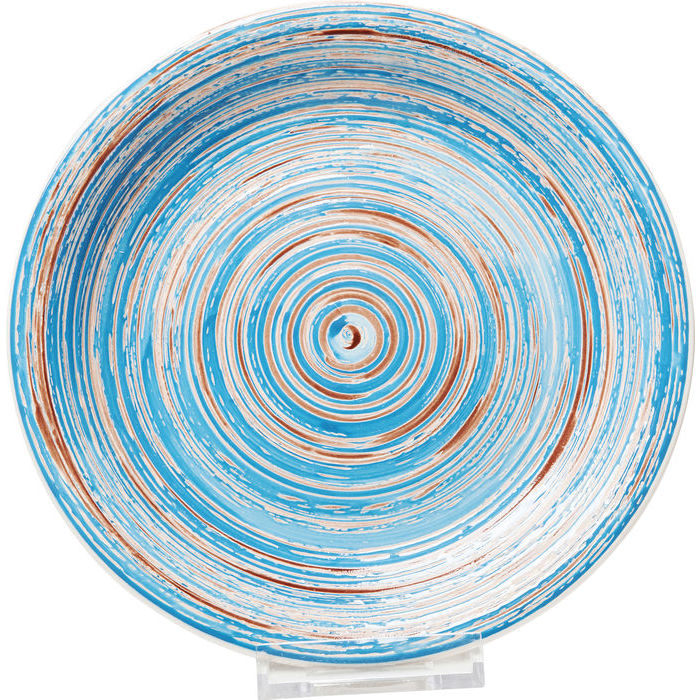 Φωτογραφία προϊόντος: KARE Πιάτο Swirl Blue Ø27cm - Λευκό - 27Μx2Πx27Υ