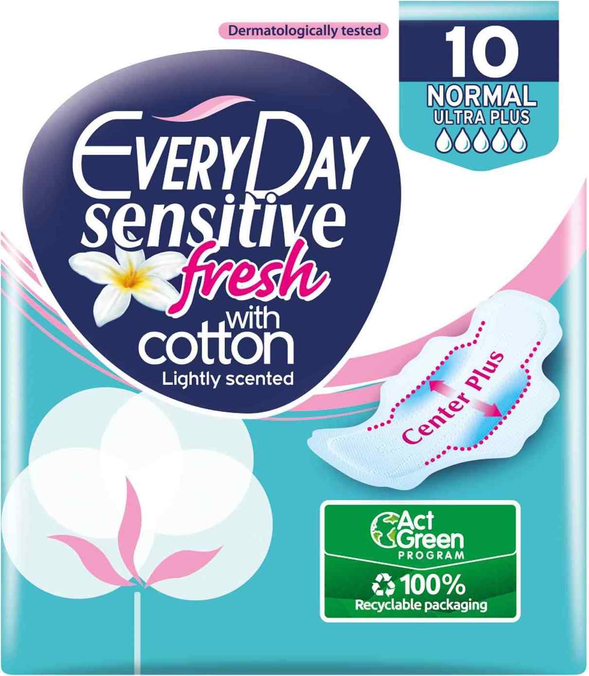 Φωτογραφία προϊόντος: EVERYDAY Every Day Fresh Plus Normal Sensitive Σερβιέτες με Φτερά 10τμχ