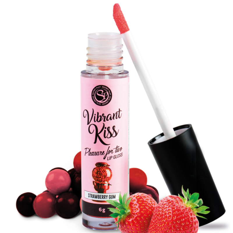 Φωτογραφία προϊόντος: Secret Play Vibrant Kiss Strawberry Gum – Lip Gloss με Αίσθηση Μυρμηγκιάσματος