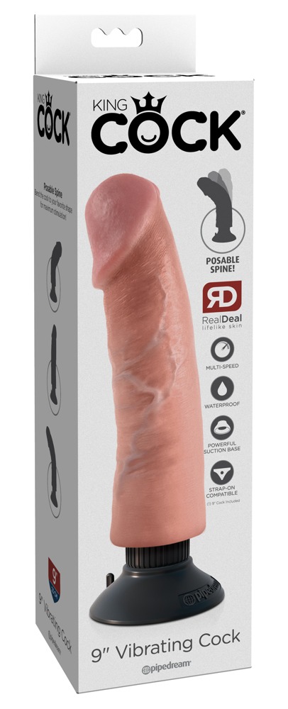 Φωτογραφία προϊόντος: KING COCK KING COCK VIBRATOR DILDO 23 CM NATURAL
