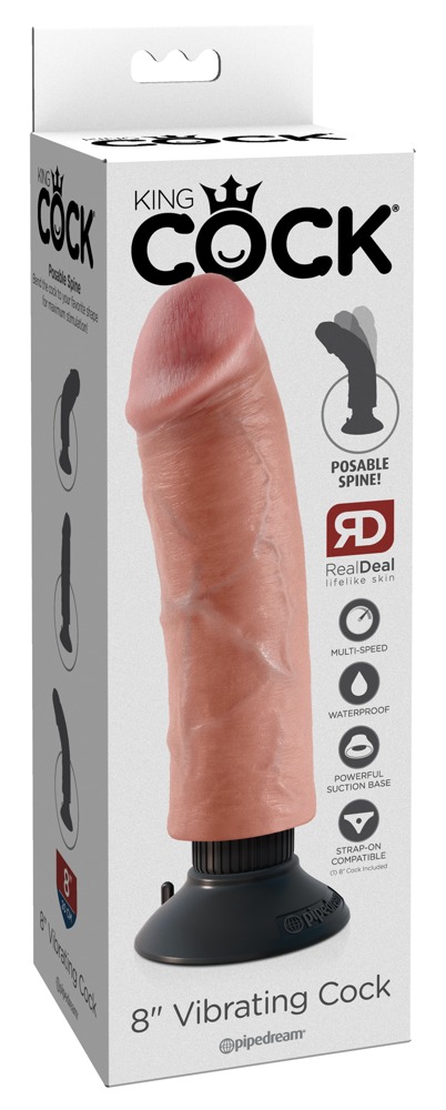 Φωτογραφία προϊόντος: KING COCK 20.32 CM VIBRATING COCK FLESH