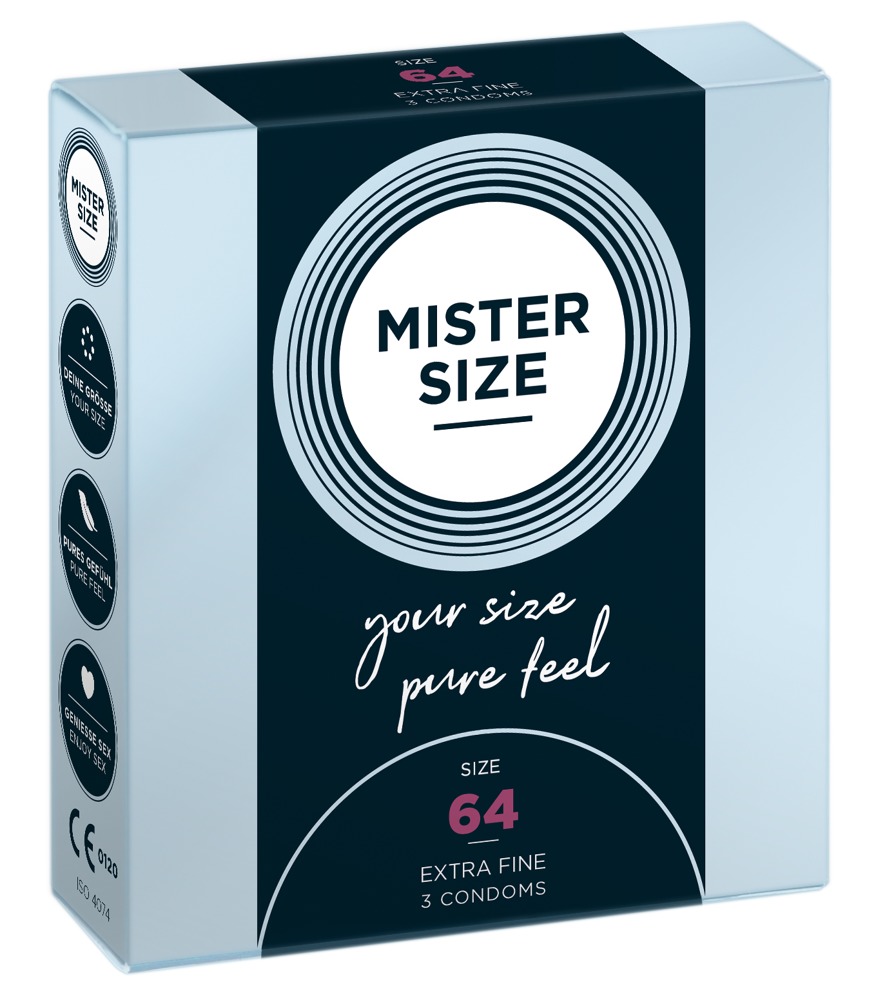 Φωτογραφία προϊόντος: Mister Size Προφυλακτικά Extra Fine Size 64mm Μεγάλα 3 Pack