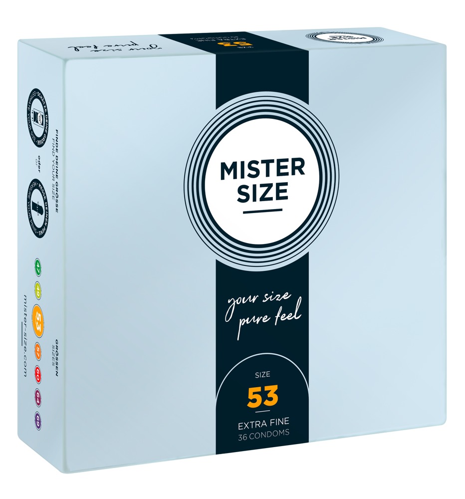 Φωτογραφία προϊόντος: Mister Size Προφυλακτικά Extra Fine Size 53mm Λεπτά 36 Pack