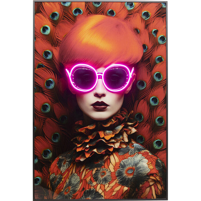 Φωτογραφία προϊόντος: KARE Πίνακας Καμβάς Red Lady LED Κόκκινο 80x120εκ. - Πολύχρωμο - 80Μx4Πx120Υ