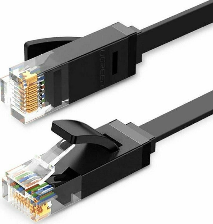 Φωτογραφία προϊόντος: Ugreen Flat U/UTP Cat.6 (Gigabit) Καλώδιο Δικτύου Ethernet 2m Μαύρο