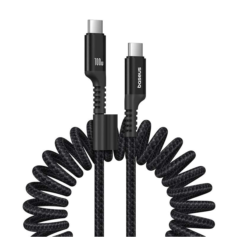 Φωτογραφία προϊόντος: Baseus Charging Spiral USB 2.0 Cable USB-C male - USB-C 100W PD Μαύρο 1m P10320203111-00