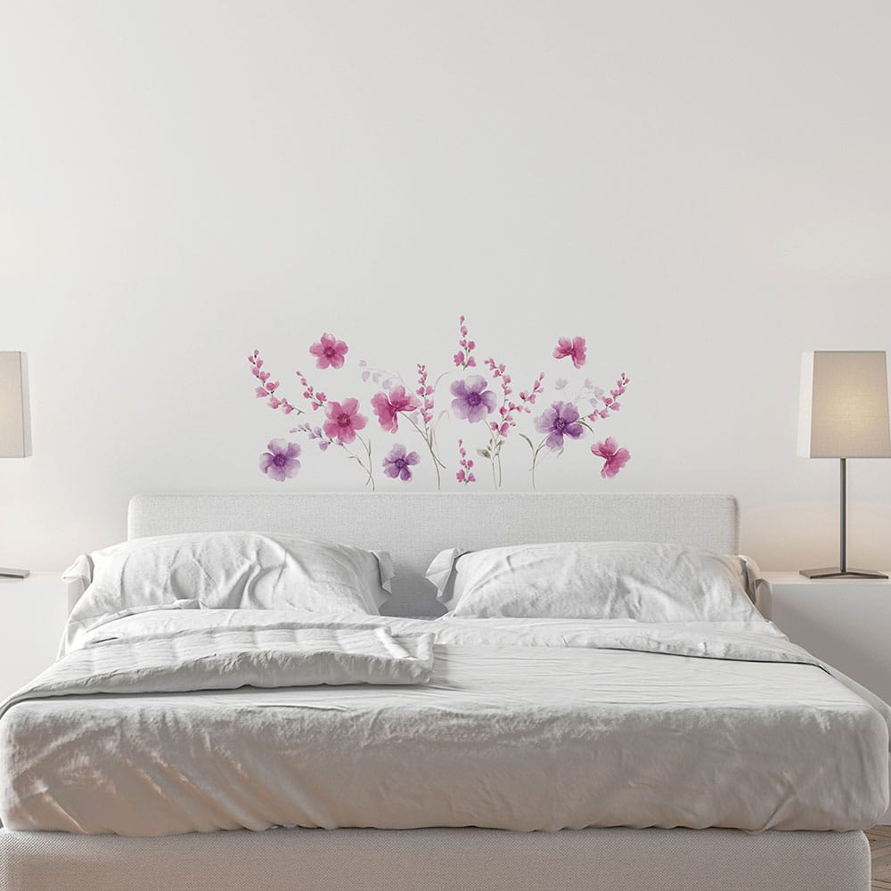 Φωτογραφία προϊόντος: Ango Purple Flowers αυτοκόλλητα τοίχου βινυλίου (44231)