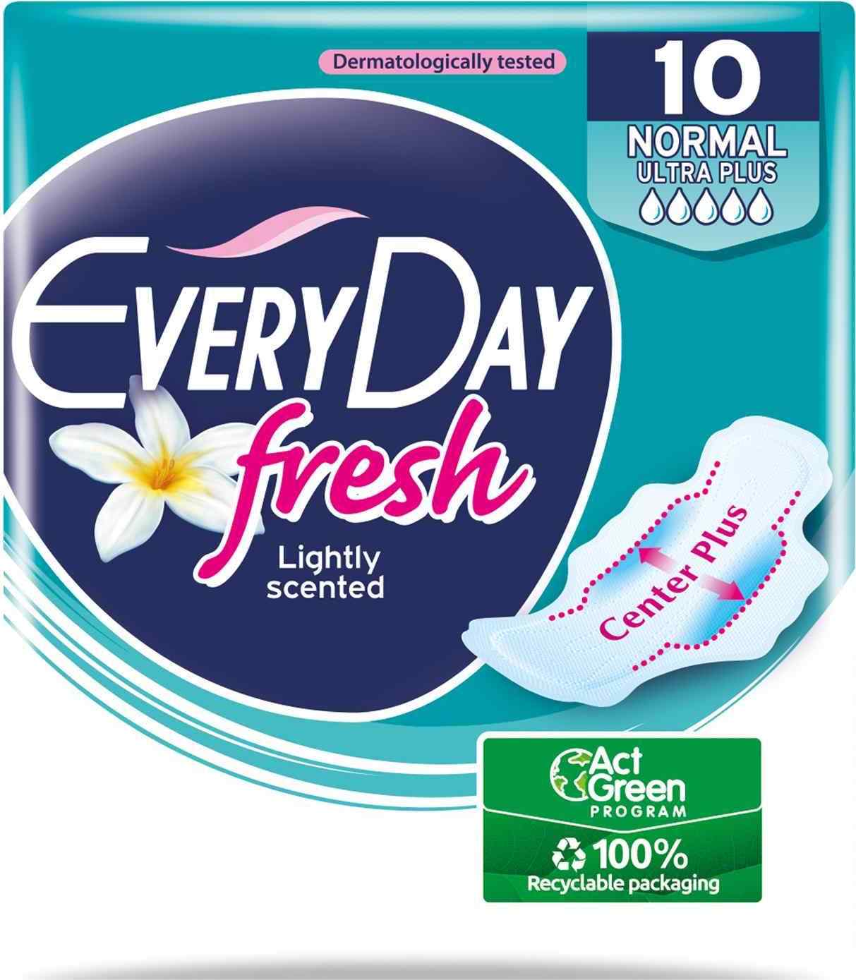 Φωτογραφία προϊόντος: EVERYDAY Every Day Ultra Plus Normal Fresh Σερβιέτες με Φτερά 10τμχ
