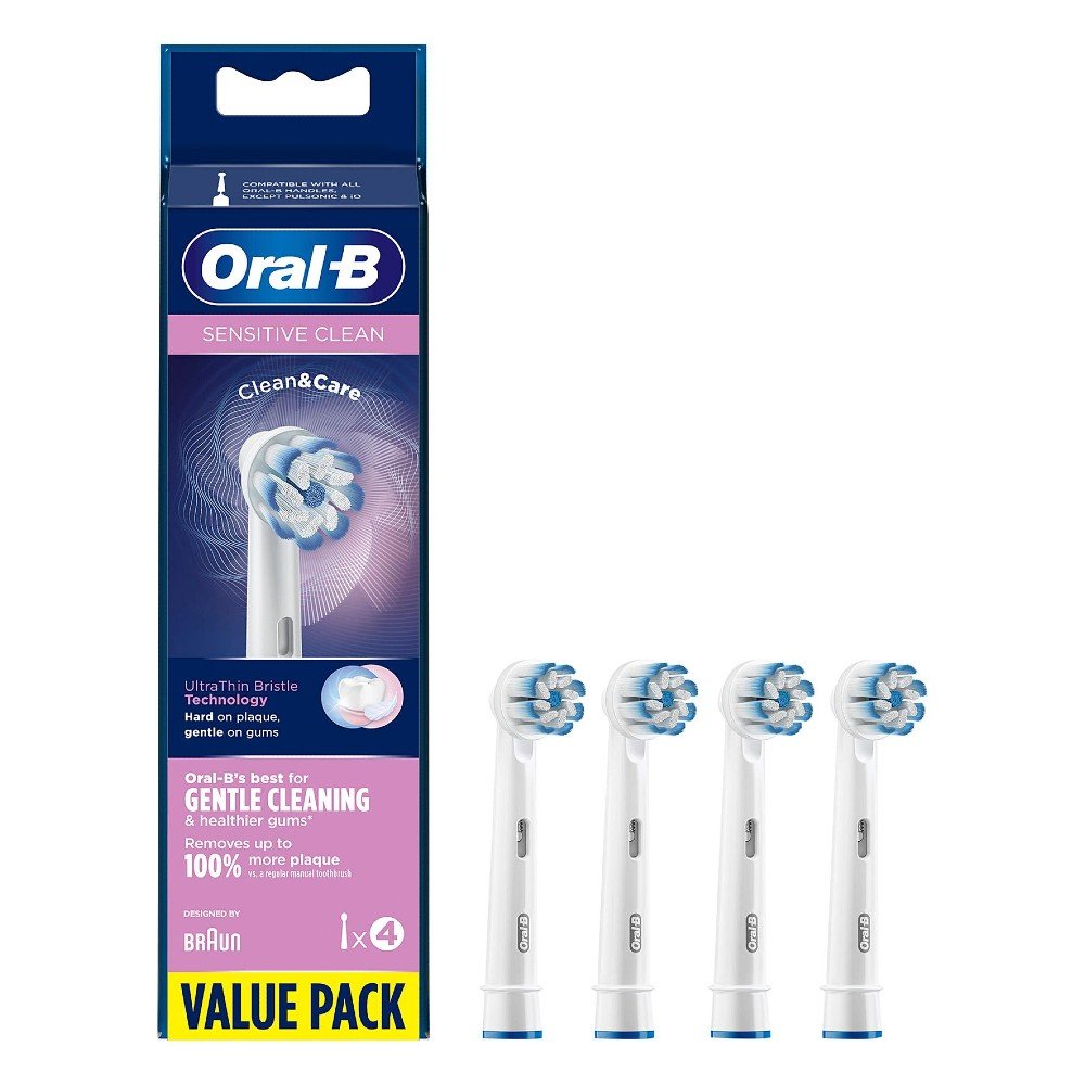 Φωτογραφία προϊόντος: ORAL B ORAL-B Sensitive Clean Toothbrush Heads Ανταλλακτικές Κεφαλές Ηλεκτρικής Οδοντόβουρτσας 4 Τεμάχια
