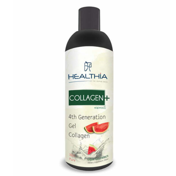 Φωτογραφία προϊόντος: HEALTHIA Collagen Plus Υγρό Πόσιμο Κολλαγόνο με Γεύση Καρπούζι, 500ml
