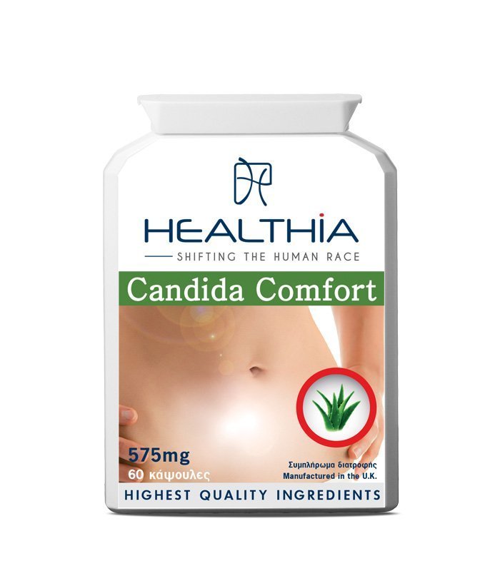 Φωτογραφία προϊόντος: HEALTHIA Candida Comfort 575mg για την Αντιμετώπιση Καντιντίασης, 60 caps