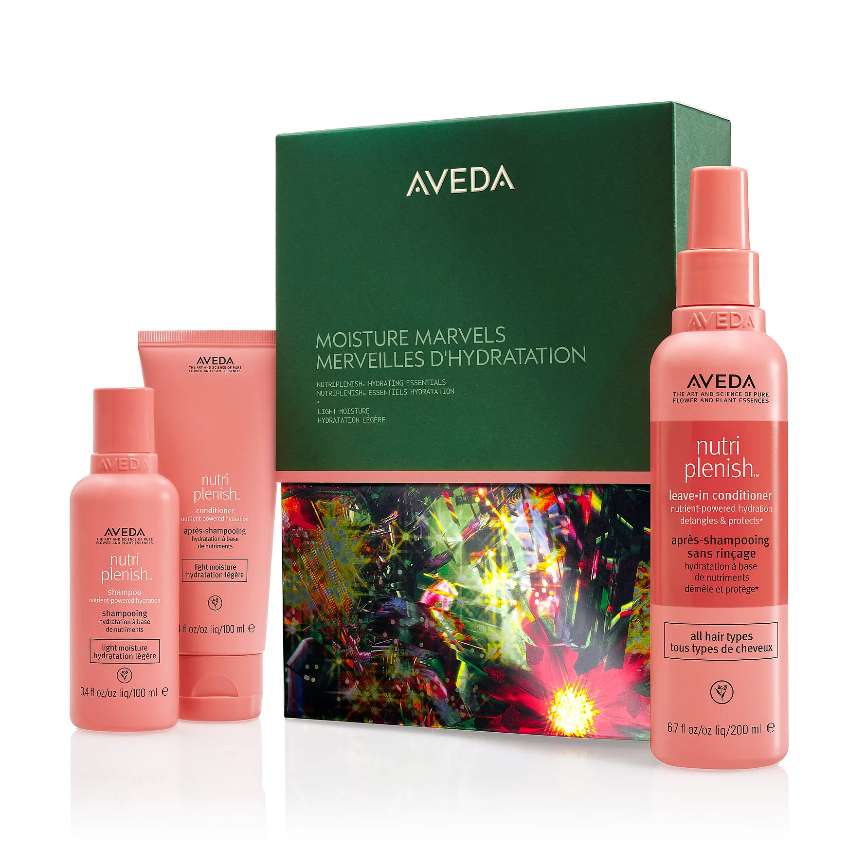 Φωτογραφία προϊόντος: Aveda Σετ Περιποίησης Μαλλιών Moisture Marvels Nutriplus Hydrating Essentials Light: Shampoo Light Moisture 100ml + Conditioner Light Moisture 100ml + Leave-in Conditioner 200ml