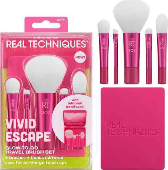 Φωτογραφία προϊόντος: Real Techniques Glow To Go Travel Set Vivid Σετ Πινέλα Μακιγιάζ Ταξιδίου 4τμχ