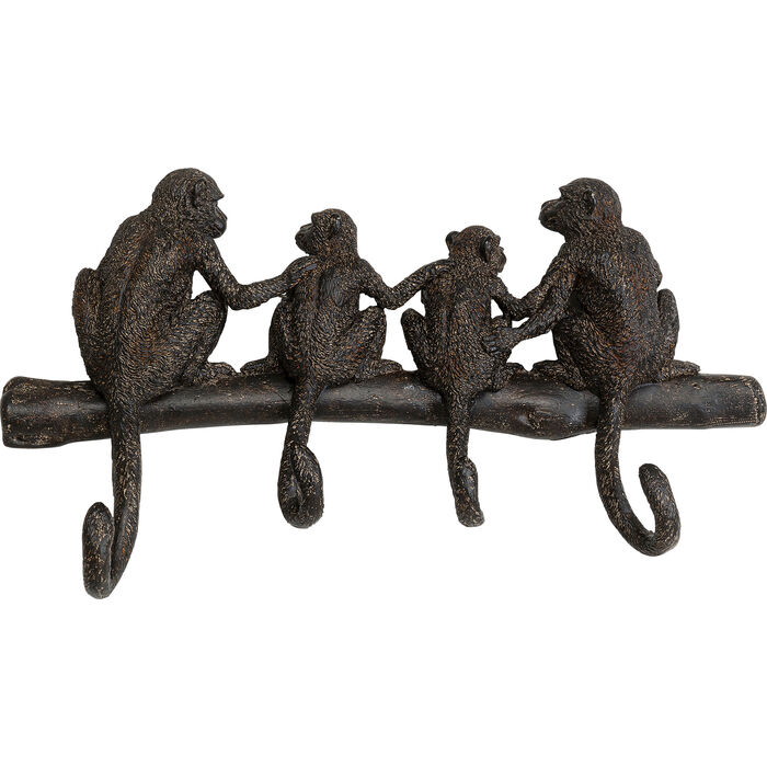 Φωτογραφία προϊόντος: Κρεμάστρα Τοίχου Monkey Family Καφέ 38x6x22 εκ
