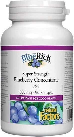 Φωτογραφία προϊόντος: NATURAL FACTORS BlueRich Plus Super Strength Blueberry Concentrate, 90caps