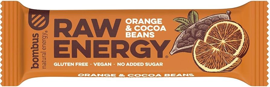 Φωτογραφία προϊόντος: Bombus RAW ENERGY Orange &amp; Cocoa Beans 50g Fruit Bar