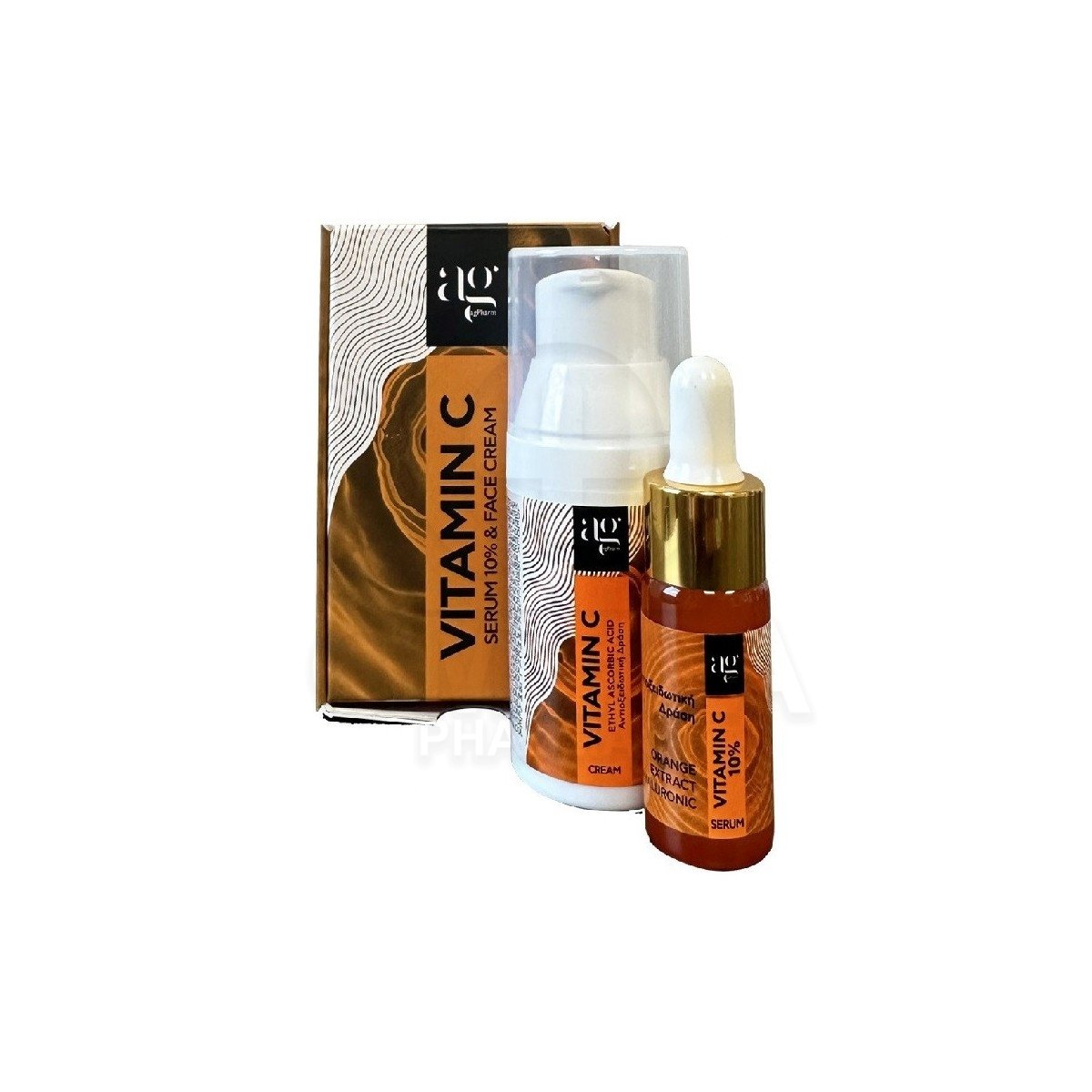 Φωτογραφία προϊόντος: AG PHARM - Vitamin C 10% Serum 10ml &amp; Face Cream 30ml