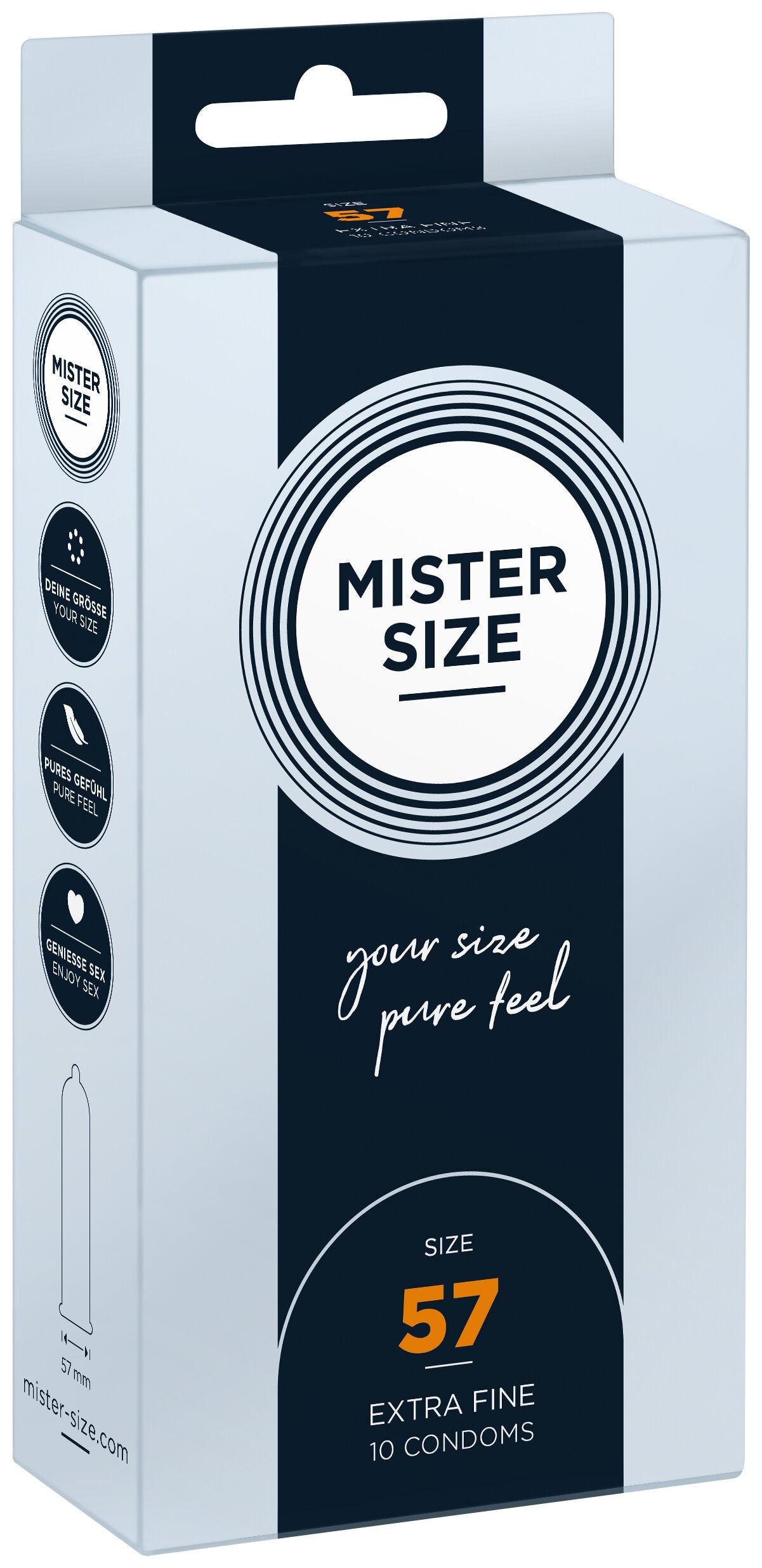 Φωτογραφία προϊόντος: Mister Size 57 – Προφυλακτικά XL για Άνεση & Φυσική Αίσθηση (10 Τεμάχια)
