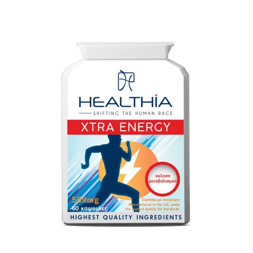 Φωτογραφία προϊόντος: HEALTHIA Xtra Energy Plus 559mg, Για Την Αύξηση Του Μεταβολισμού 60caps.