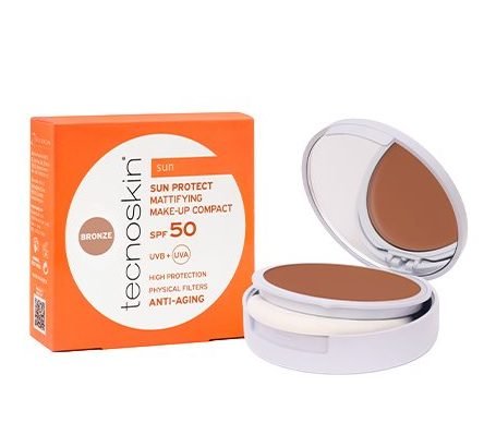 Φωτογραφία προϊόντος: TECNOSKIN Sun Protect Mattifying Make-Up Compact SPF50 Αντηλιακή Πούδρα Προσώπου, 10g-BRONZE