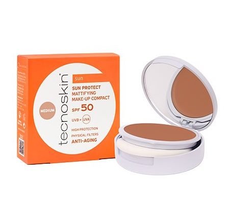 Φωτογραφία προϊόντος: TECNOSKIN Sun Protect Mattifying Make-Up Compact SPF50 Αντηλιακή Πούδρα Προσώπου, 10g-MEDIUM