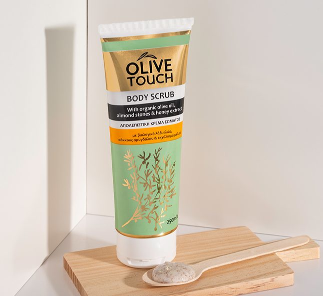 Φωτογραφία προϊόντος: OLIVE TOUCH Απολεπιστική Κρέμα Σώματος με κόκκους Eλιάς και Aμυγδάλου 250ml (Body Scrub with Almond stones)