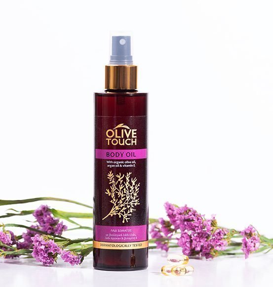 Φωτογραφία προϊόντος: OLIVE TOUCH Λάδι Σώματος με βιολογικό Λάδι ελιάς, λάδι Αργκάν και βιταμίνη Ε 200ml