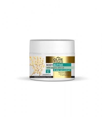 Φωτογραφία προϊόντος: OLIVE TOUCH Βούτυρο Σώματος με βιολογικό Λάδι Ελιάς και εκχύλισμα αλόης 200ml