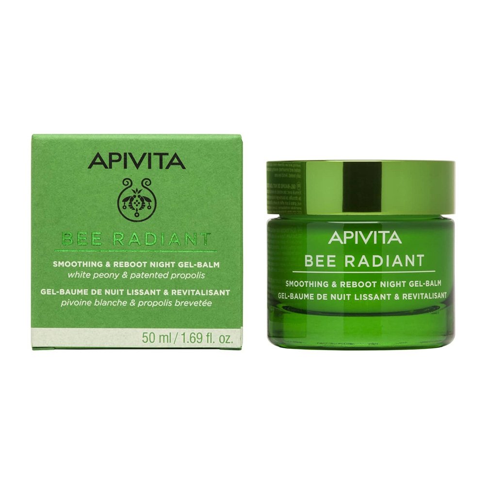 Φωτογραφία προϊόντος: APIVITA Bee Radiant Smoothing &amp; Reboot Night Gel-Balm White Peony &amp; Patented Propolis Κρέμα Νύχτας για Λεία, Ξεκούραστη &amp; Λαμπερή Επιδερμίδα, 50ml