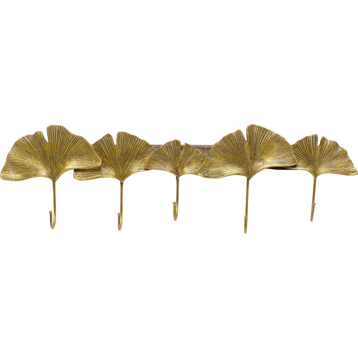 Φωτογραφία προϊόντος: Κρεμάστρα Τοίχου Ginkgo Leaf Χρυσή 46.5×3.5×14 εκ. - KARE