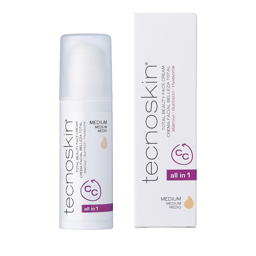 Φωτογραφία προϊόντος: TECNOSKIN Total Beauty Face Cream, Αντιρυτιδική Κρέμα Προσώπου Αll in Οne SPF 30 - Medium Aπόχρωση 50ml