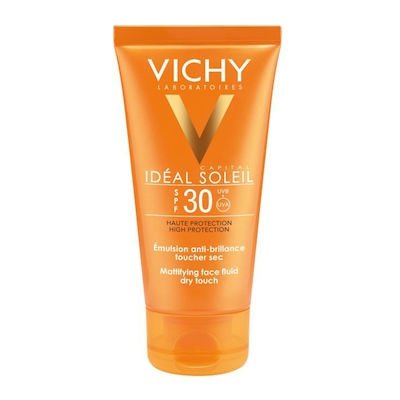 Φωτογραφία προϊόντος: VICHY Ideal Soleil Emulsion Anti-brilliance Toucher Sec Mattifying Face Fluid Dry Touch Αντηλιακή Κρέμα Προσώπου για Ματ Αποτέλεσμα με SPS30 για Μεικτή-Λιπαρή Επιδερμίδα 50ml