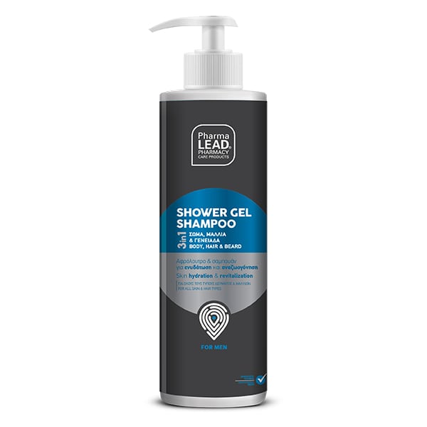 Φωτογραφία προϊόντος: PHARMALEAD Shower Gel Shampoo For Men 3 in1 Σαμπουάν - Αφρόλουτρο για Σώμα, Μαλλιά & Γενειάδα 500ML