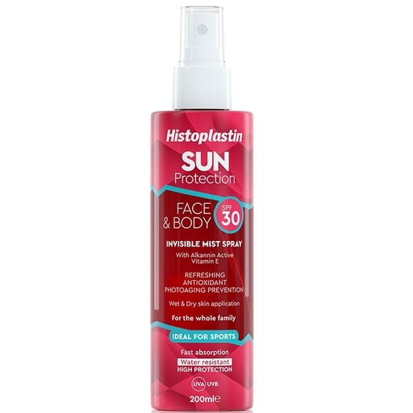 Φωτογραφία προϊόντος: HISTOPLASTIN Sun Protection Face &amp; Body Invisible Mist Spray SPF30 Δροσερό Αόρατο Mist Spray για Αντηλιακή Προστασία Προσώπου &amp; Σώματος, 200ml